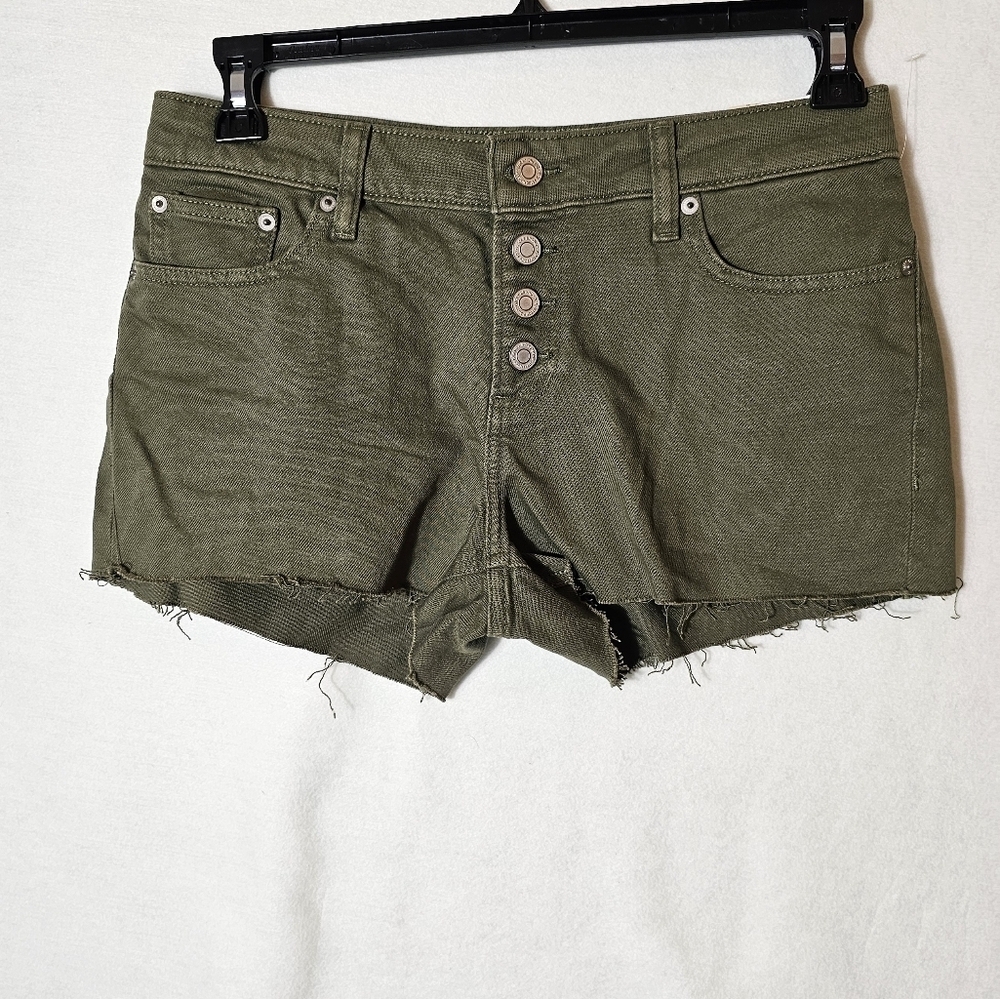 Lucky Brand The Cut Off Green Denim Jean Shorts Women's Size 6 NWT - Picture 10 of 10